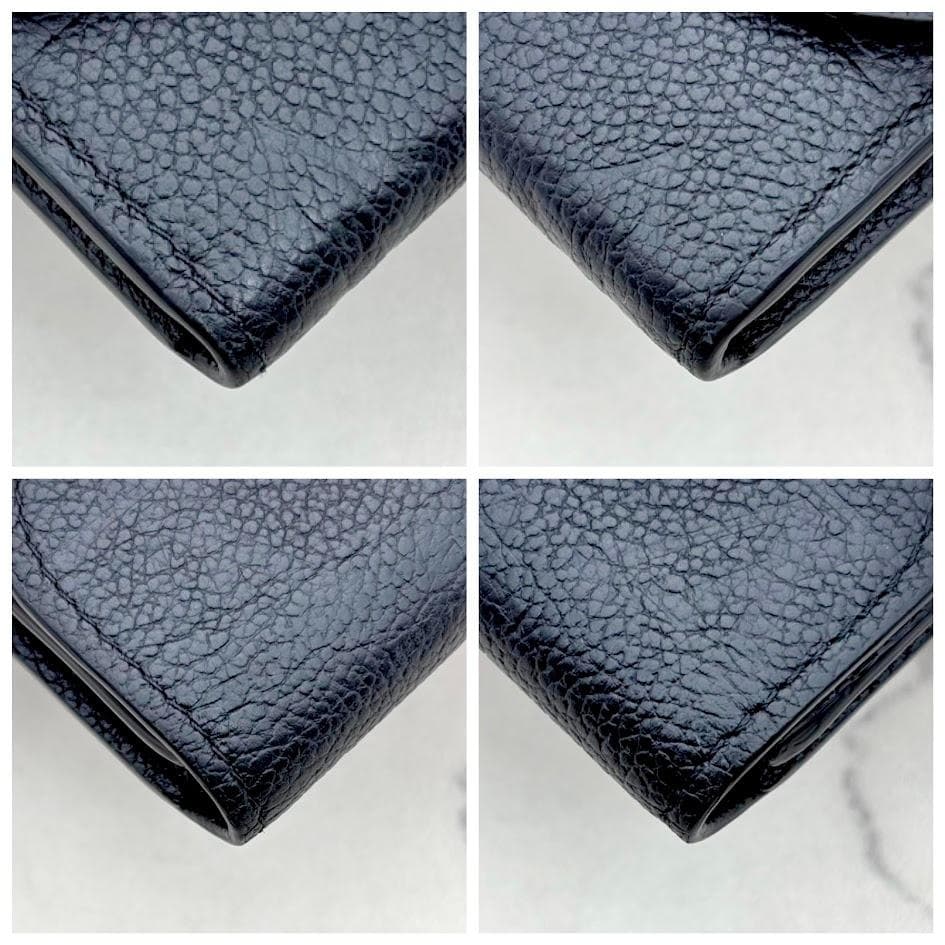 【超極美品・箱袋付き】ルイヴィトン　アンプラント　ポルトモネロザリ　ブラック