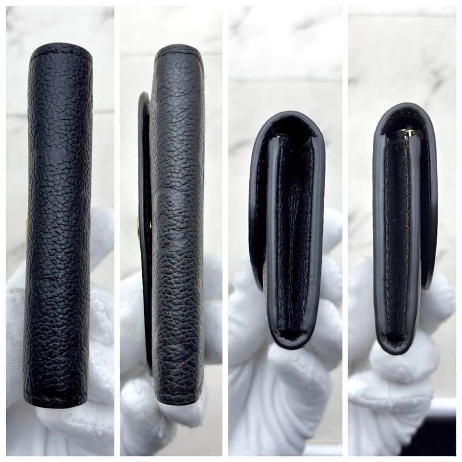 【超極美品・箱袋付き】ルイヴィトン　アンプラント　ポルトモネロザリ　ブラック