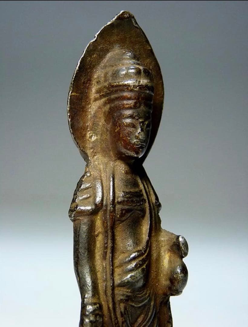 十一面観音菩薩立像 室町 金銅仏 白洲正子 仏像 仏教美術 仏具 骨董 古美術