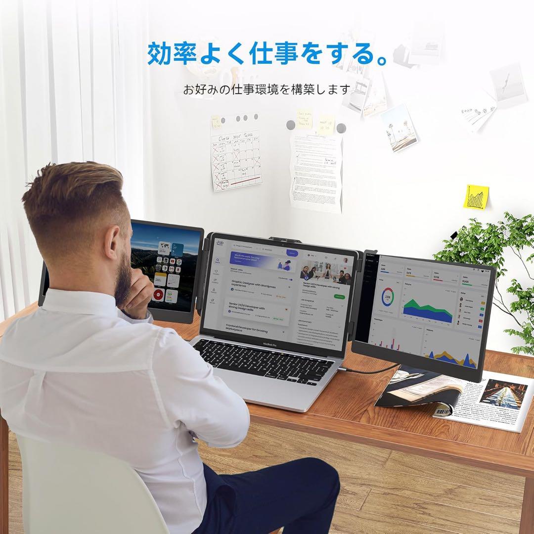 14インチ FHD トリプルモニター ディスプレイ