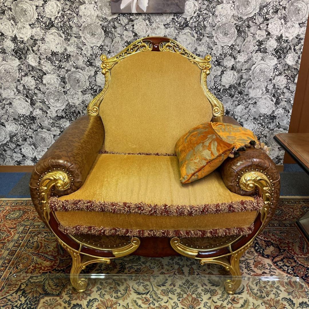 r184 豪華絢爛 イタリア製 ロココ様式 最高級 ソファセット 約180万円