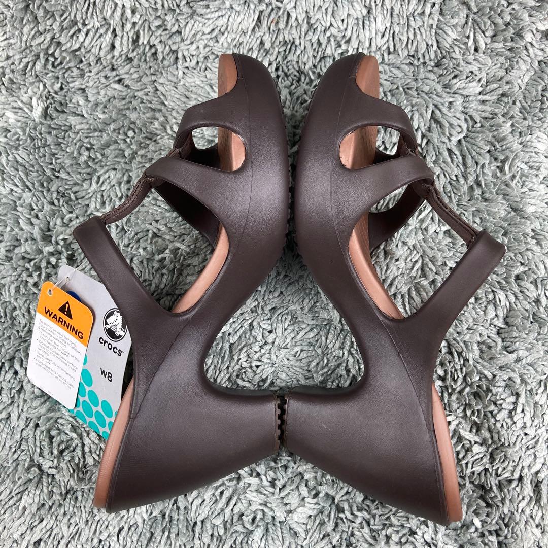 新品 CROCS クロックス　サイプラス W8 24cm ダークブラウン 廃盤