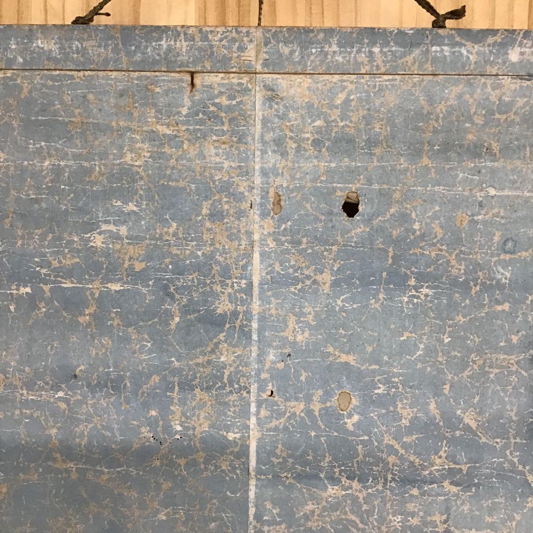 K茶道具　掛軸　「大黒天の圖」　画讃は版画かと思われます　自作桐箱　S185KJ