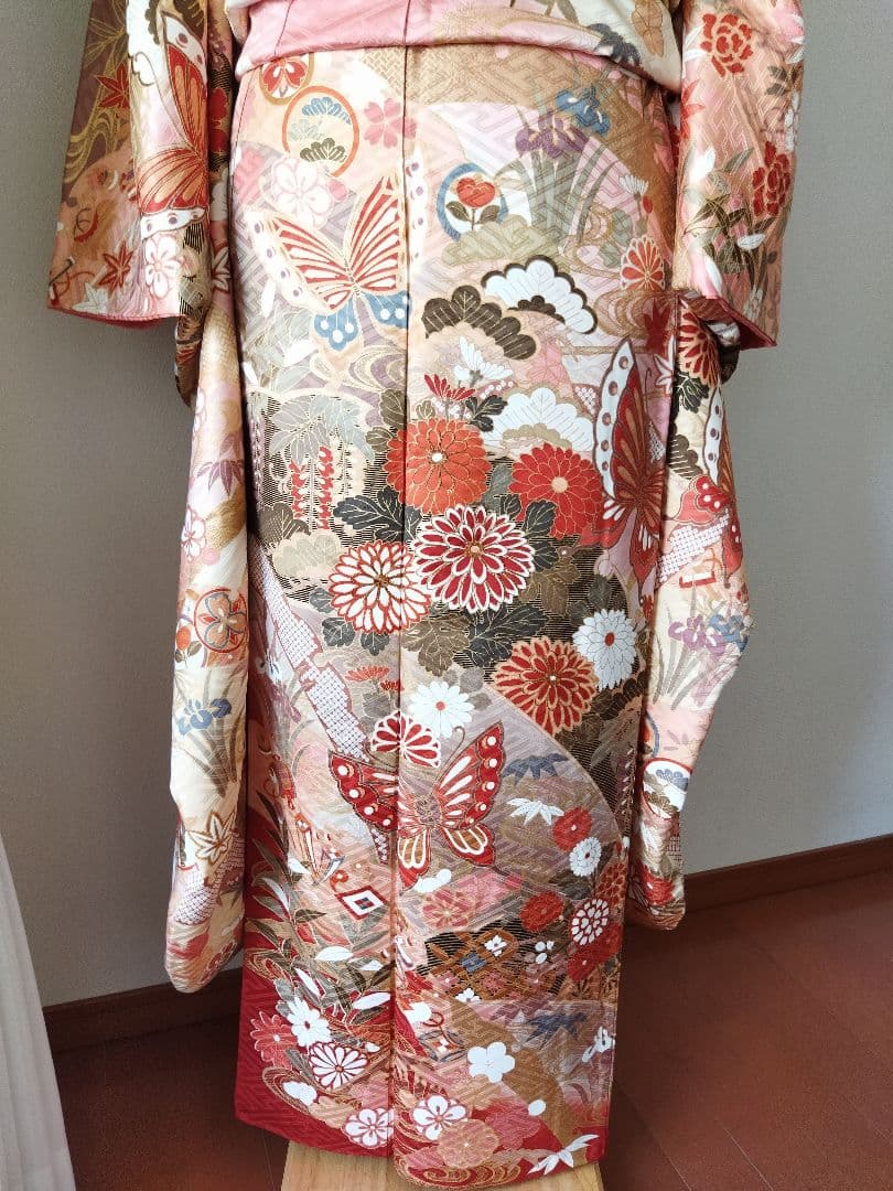 カリア　　　435.苺ミルクティー　振袖7点セット 正絹フルセット　成人式