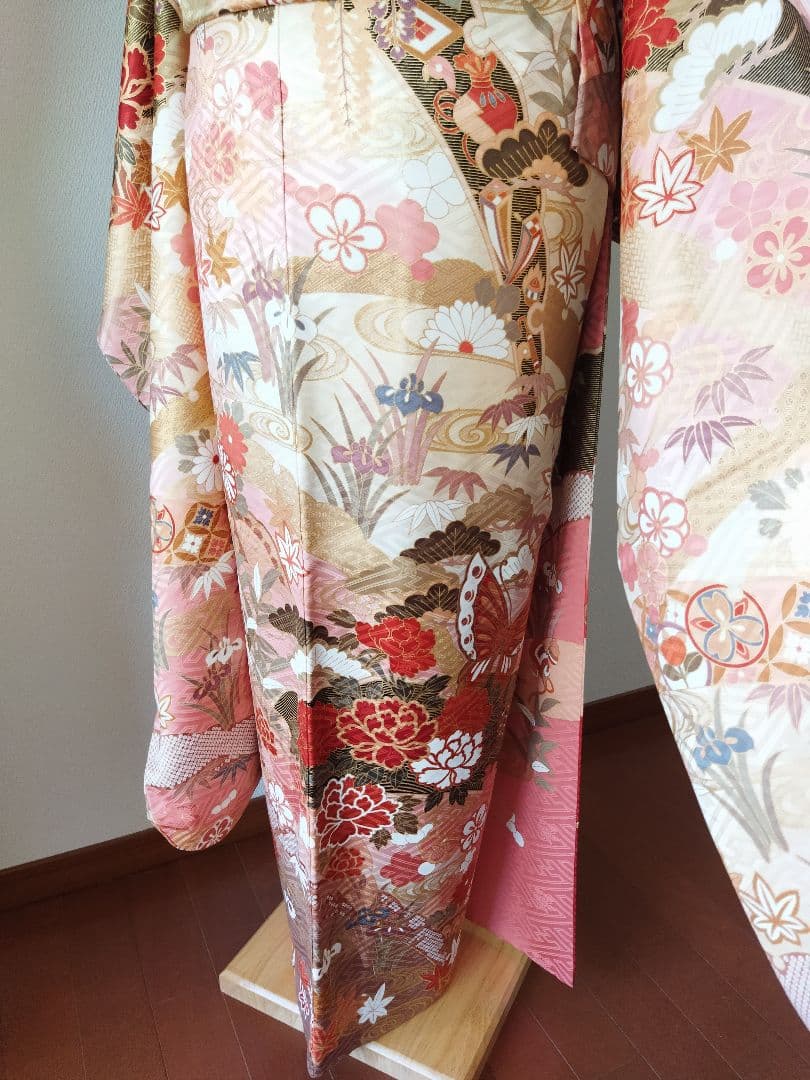 カリア　　　435.苺ミルクティー　振袖7点セット 正絹フルセット　成人式