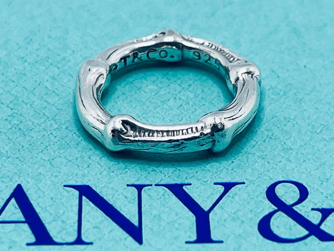 c870 希少　美品　オールド　ティファニー　バンブー　リング　925 約4号