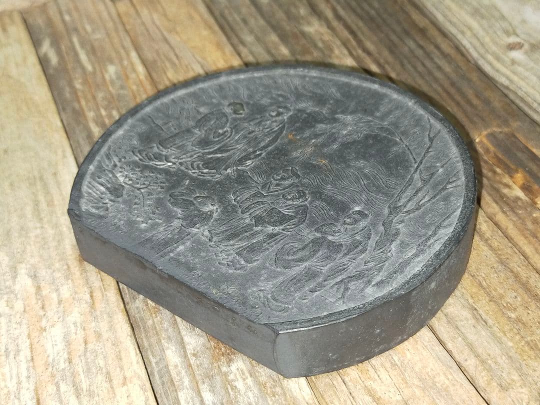 ♥値下げ！　骨董品　中国製　古墨　五老告河図