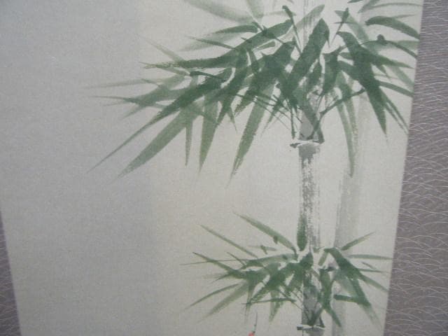 【未使用品】掛軸 小堀正泉『四君子(草花)』絹本 箱付 掛け軸 L01620