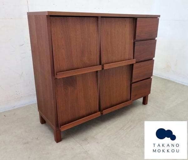 展示品■高野木工■レッチェ■ウォールナット■サイドボード/マガジンラック