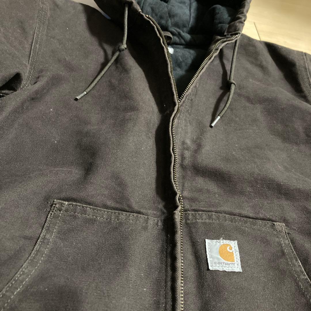 希少xsサイズ 美品 カーハート アクティブジャケット ダークブラウン