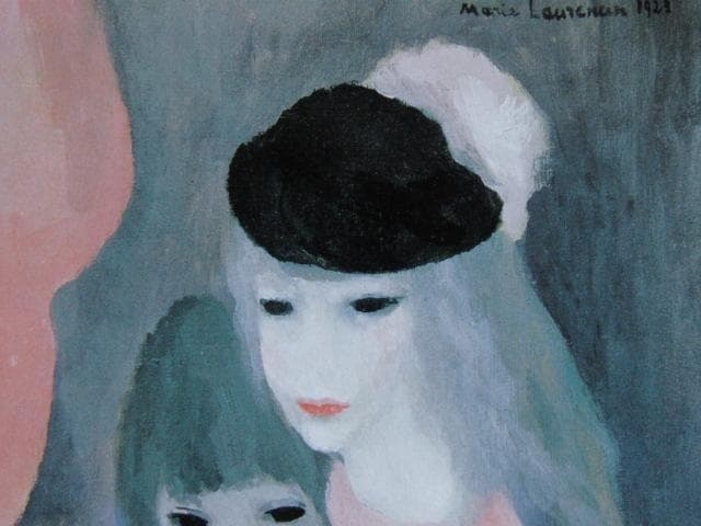 マリー・ローランサン、【二人の少女】、高級画集画、状態良好、新品高級額装付