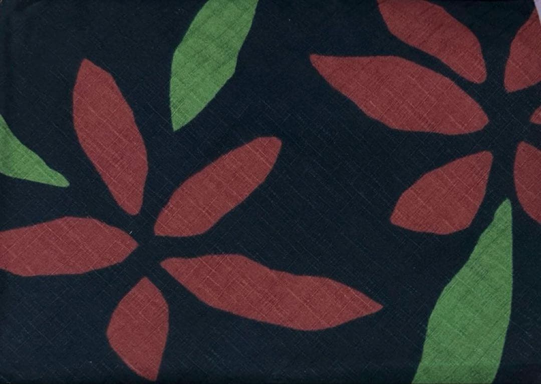 Sybilla シビラ　お花と葉っぱの浴衣と博多織の半幅帯と真田紐と帯留めセット