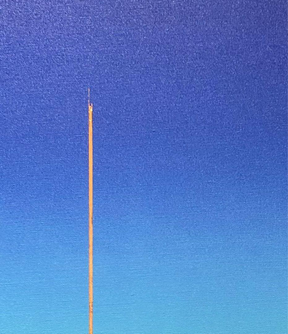 【Kentaku】油絵　原画　抽象画　青　空　夏　現代アート　F8