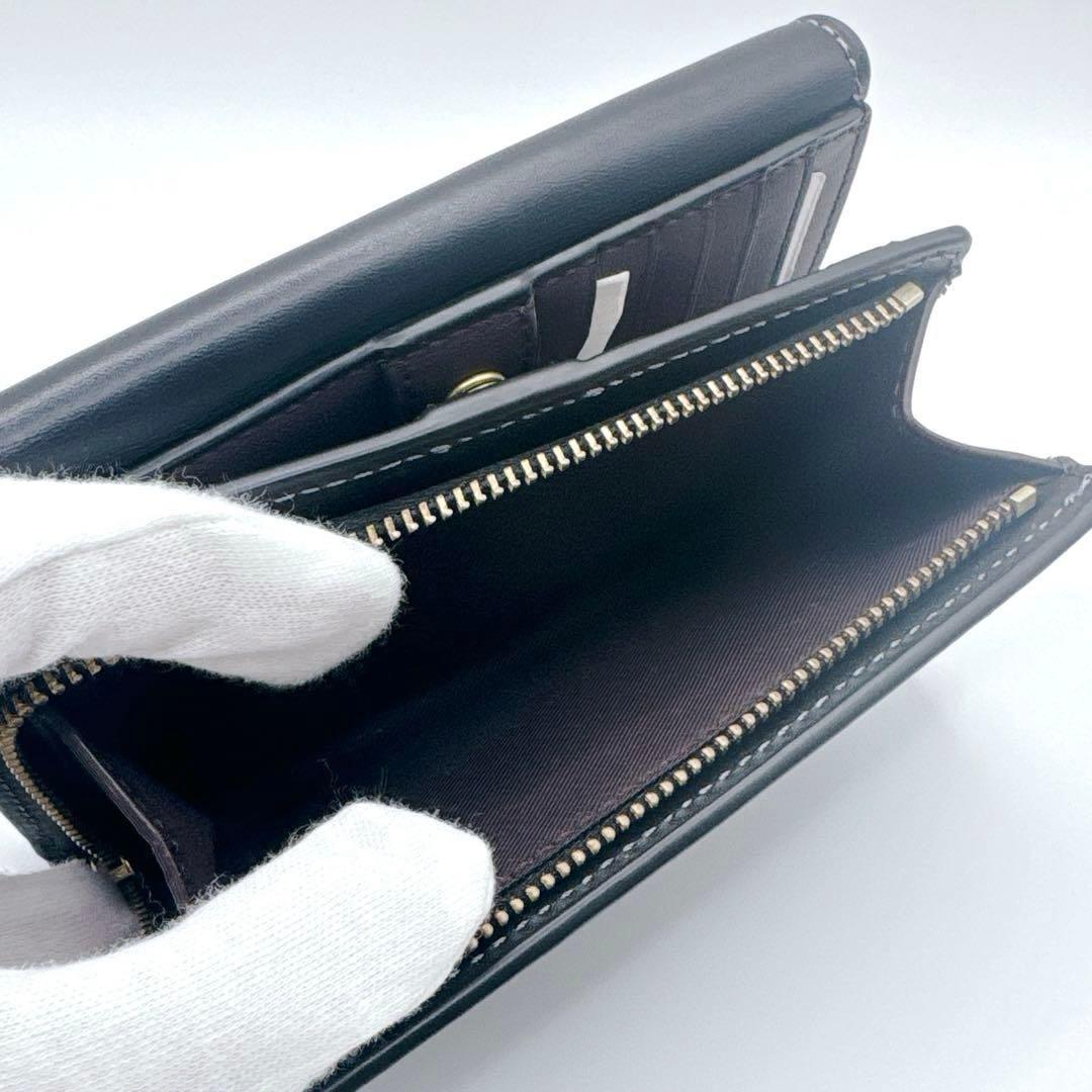 【極美品】 コーチ COACH レディース 2つ折り財布 保存分付き ブラック