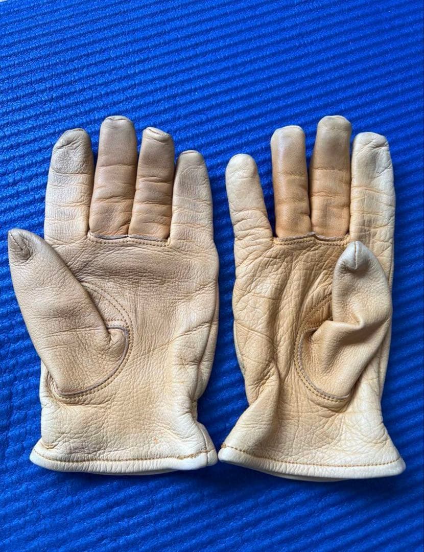 NEIGHBORHOOD レザー手袋 ベージュ
