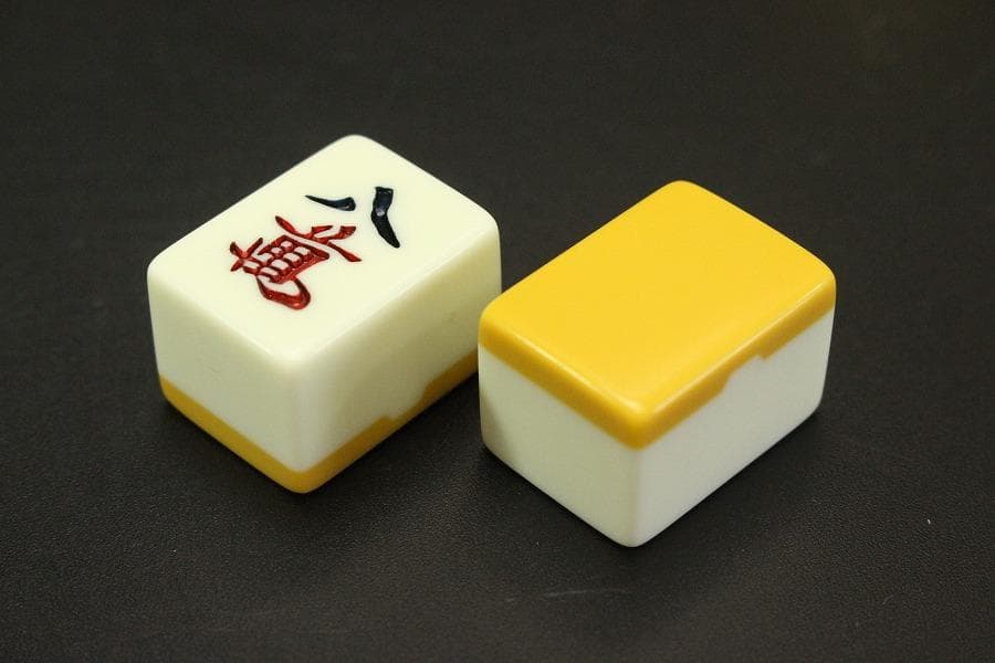 丸一 家紋牌 背面黄色 麻雀牌セット(メ1330)