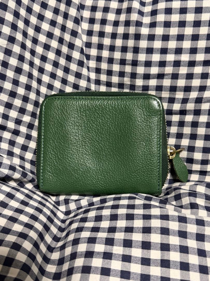 イルビゾンテ　ILBISONTE グリーンレザー 二つ折り財布