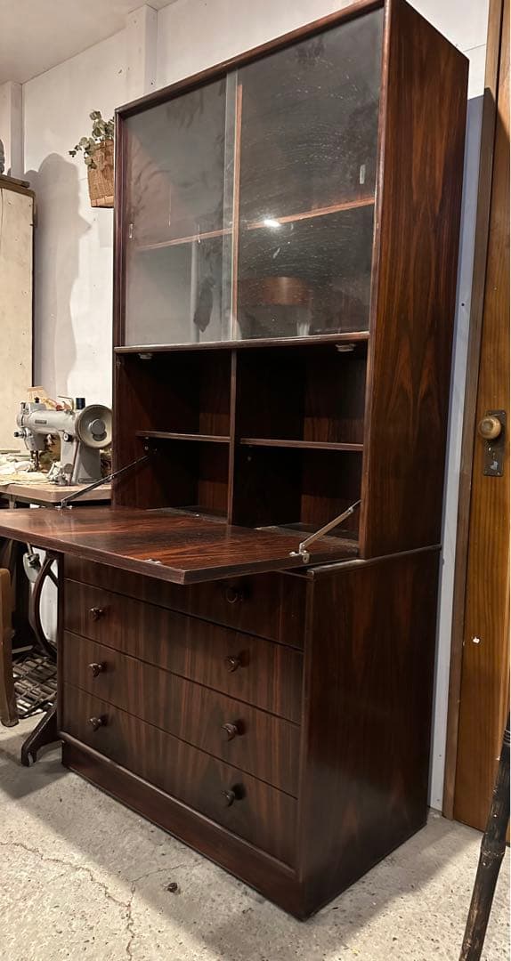 アンティーク　キャビネットブック　ビューロー　ミッドセンチュリー　デザイナーズ