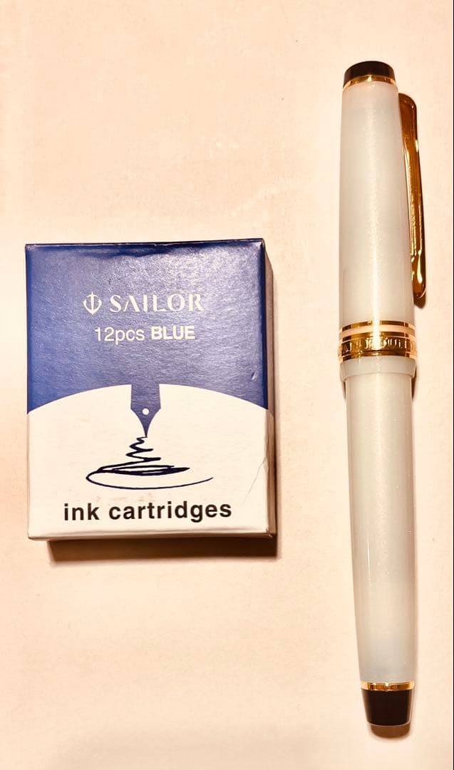 Sailor 万年筆「名月」MF（セーラー純正インクカートリッジ9個付き）