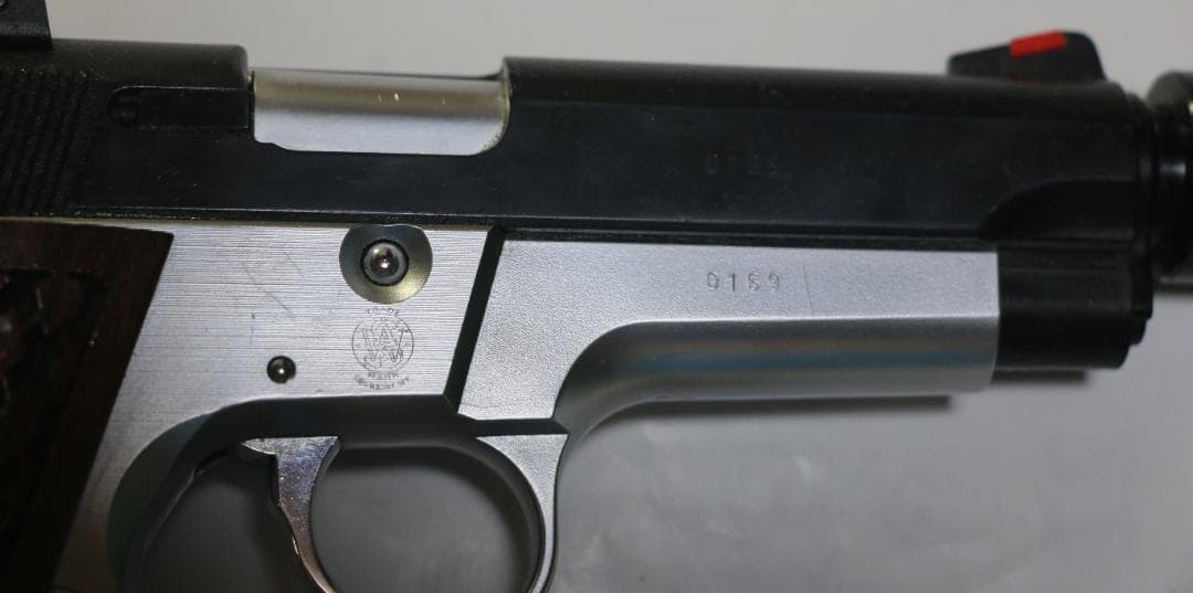 MGC製　ABS樹脂S＆W　M459ガスガン　フレームシルバー消音器付き　合法品