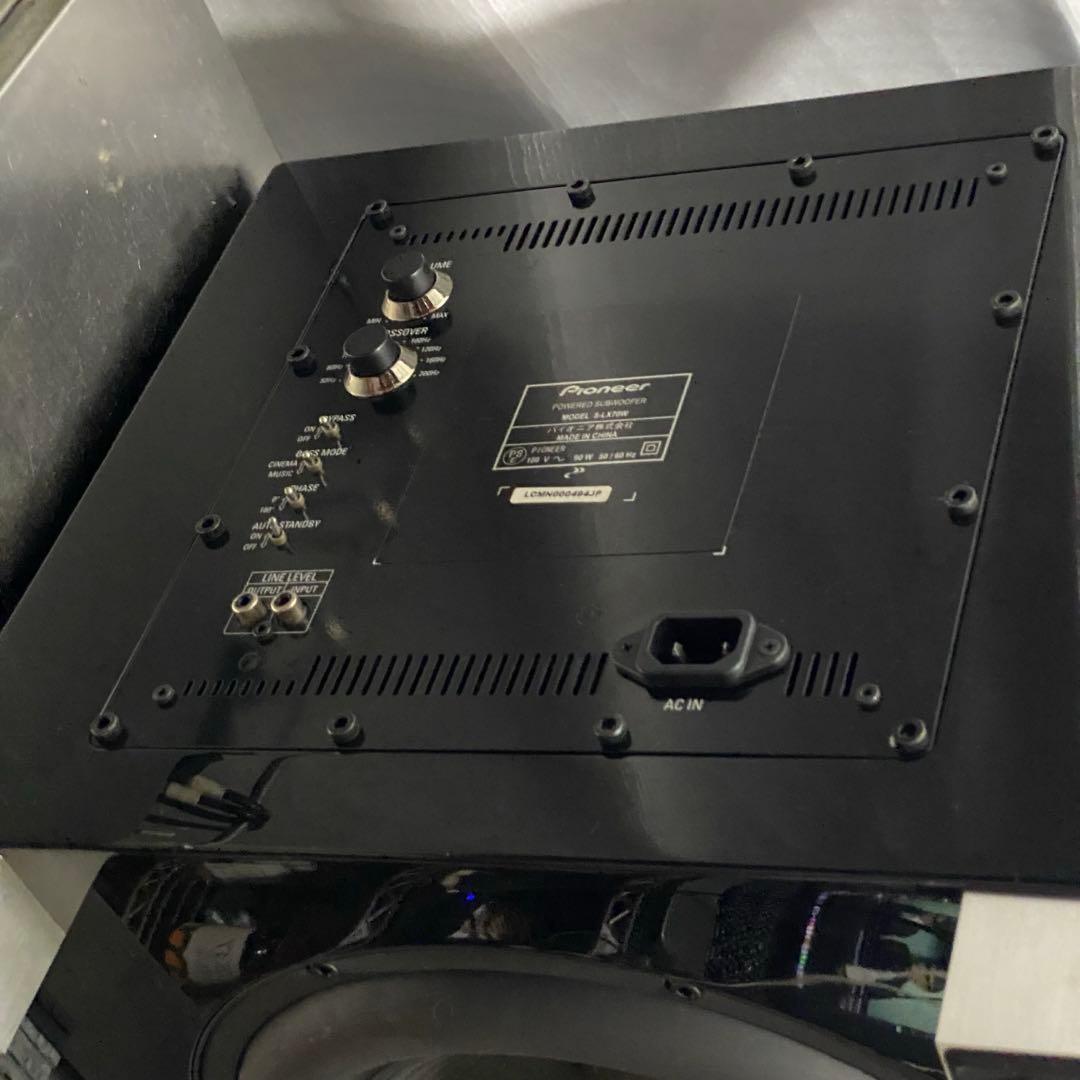 パイオニア　S-LX70W　密閉型サブウーファー　ピアノブラック　高級ライン