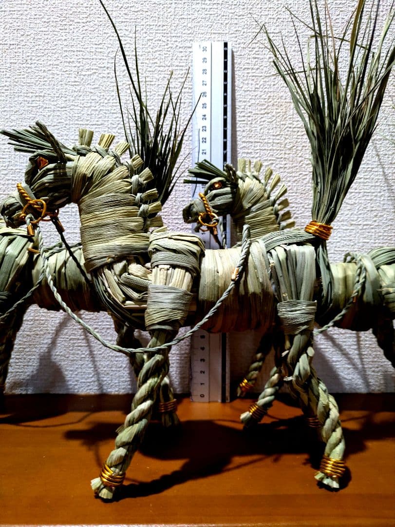 muffyページ　正月飾り干支　午　三体