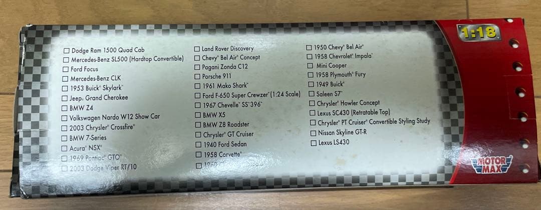 Acura nsx ミニカー　1:18 motormax