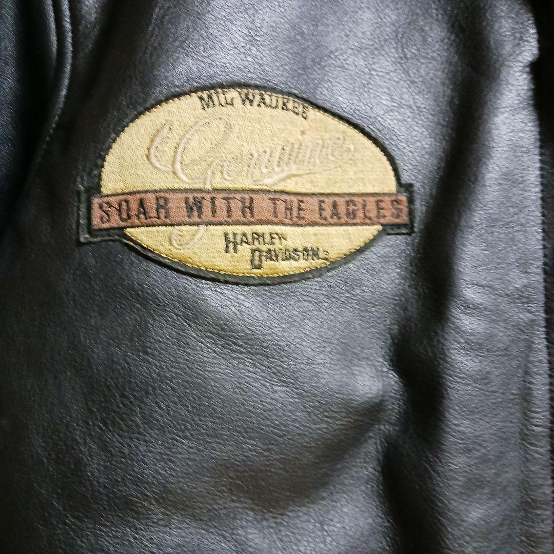 Harley Davidson 黒レザーライダースジャケット