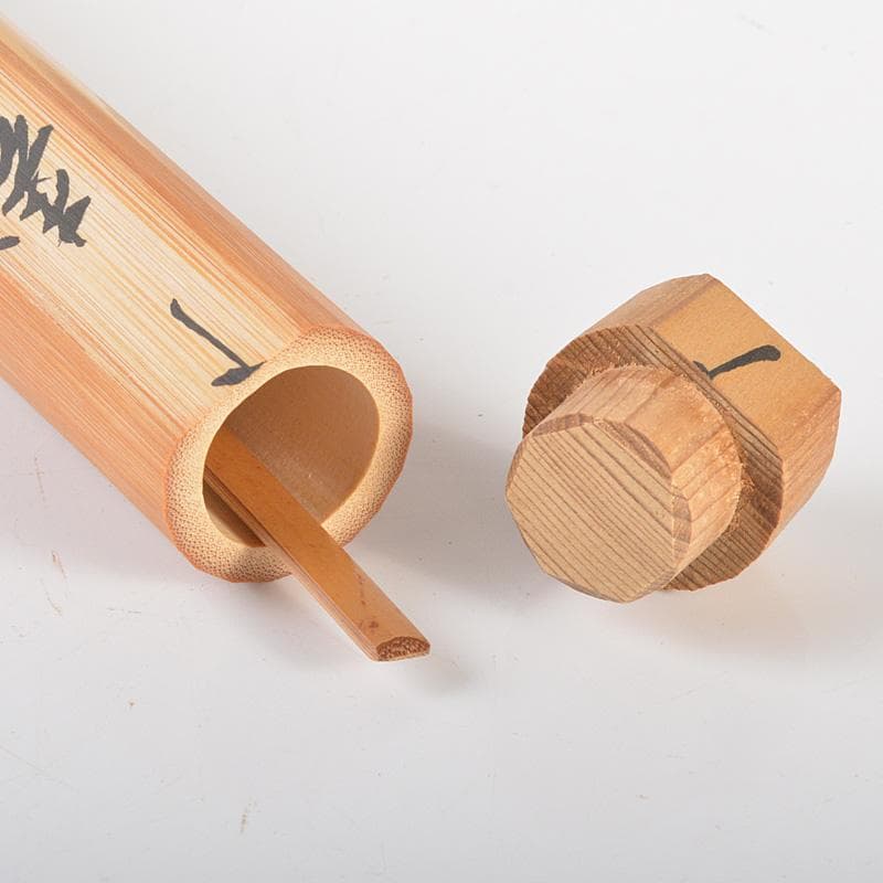 茶道具　宗春作　茶杓　銘「寿」　紫野　山口萬拙書付　共筒共箱　C　R6485