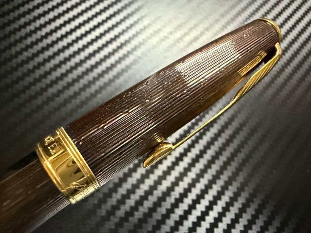 未使用に近い パーカー ソネット プレミアムチョコレート F 細字 万年筆