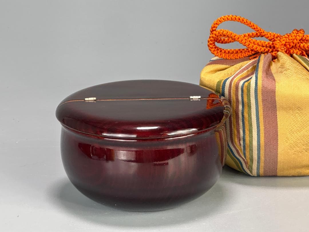 日本茶道具　茶器　棗　老松