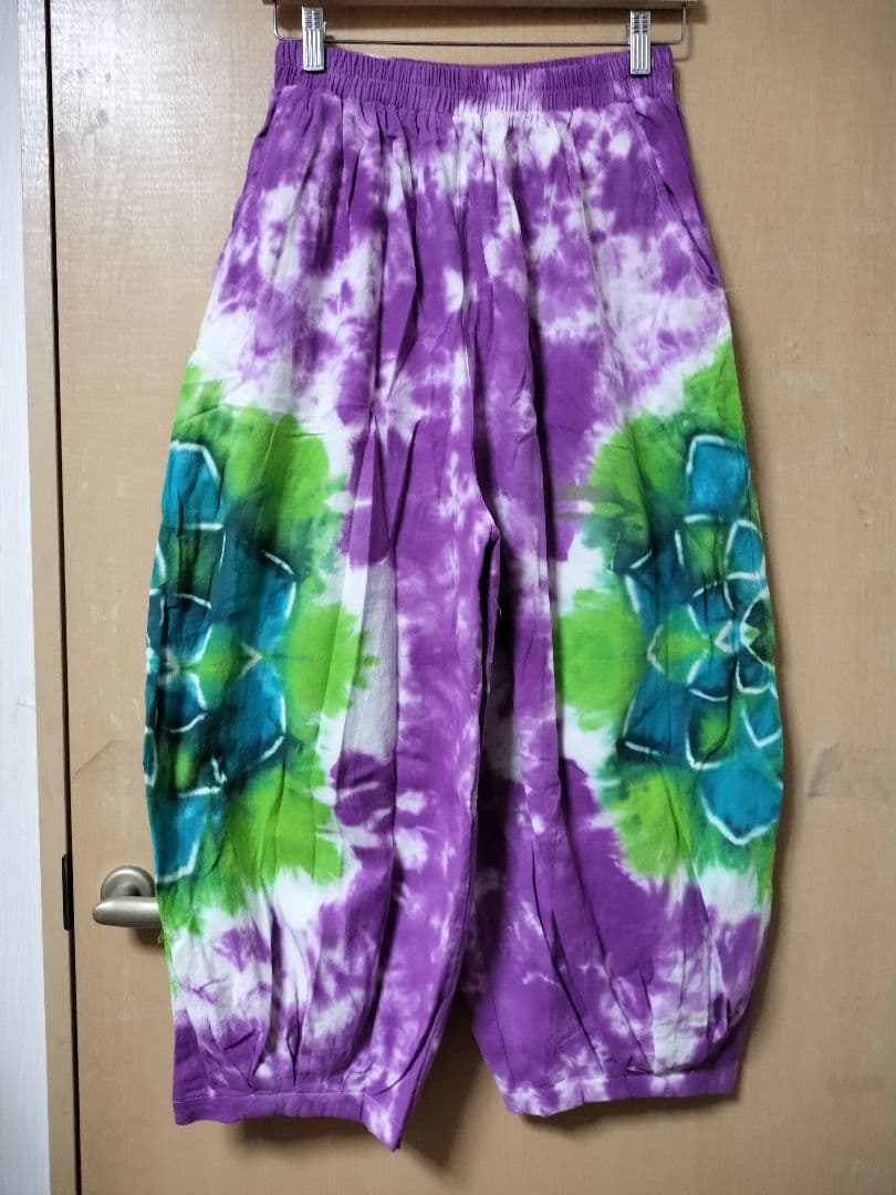 エスニック　タイダイ染め　アラジンパンツ　天然コットン　注文商品　タイ製