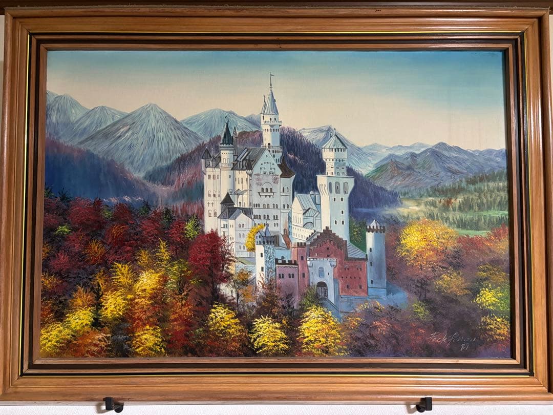 Peck Pinon ノイシュヴァンシュタイン城　油絵　絵画　大型サイズ