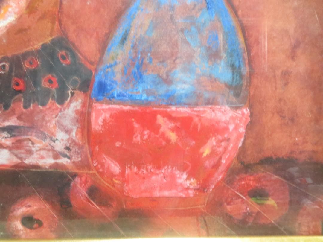 ◆　後藤又兵衛　「花とアルルカン」（仮題）　オイルパステル　F8号　◆