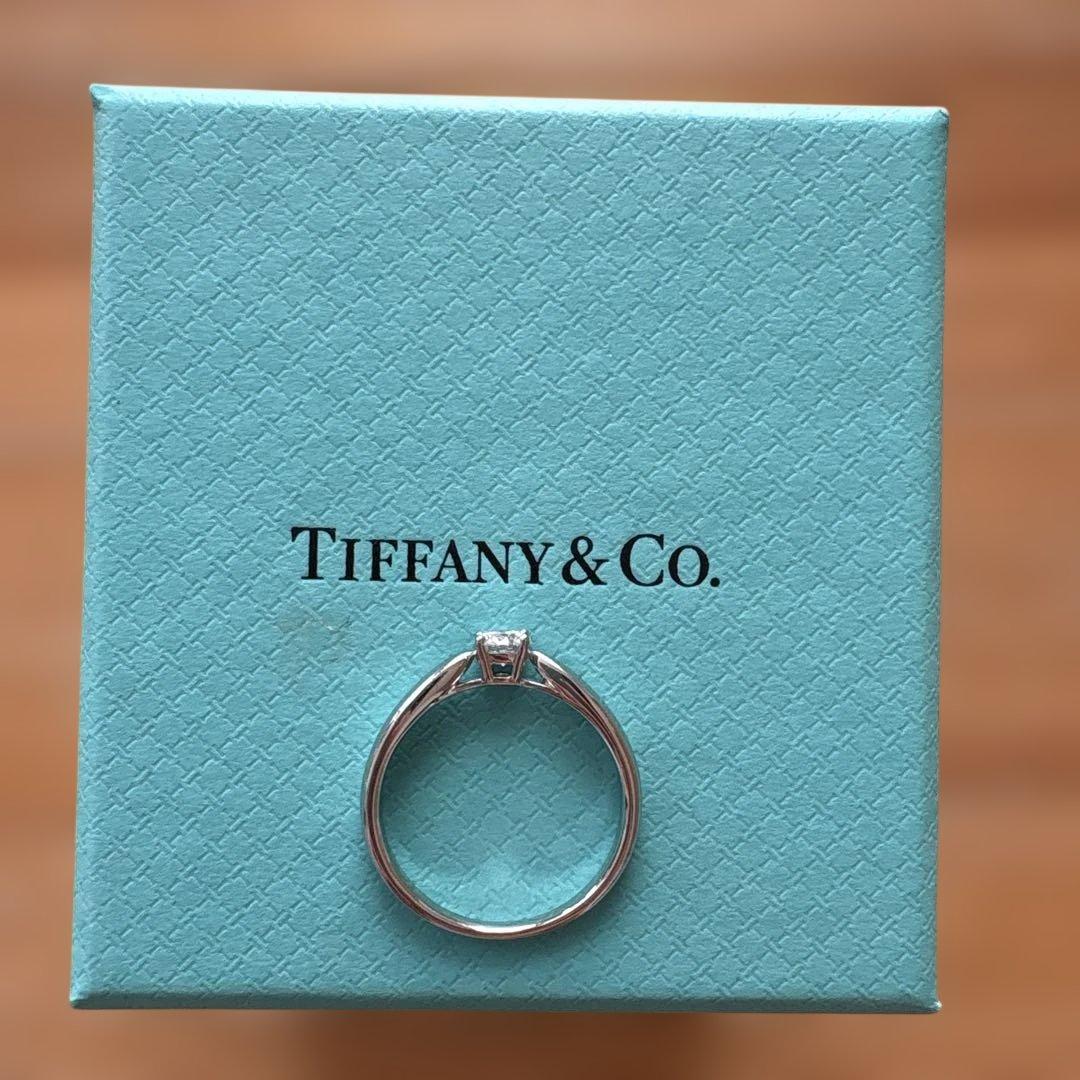Tiffany & Co. プラチナリング ダイヤモンド付き