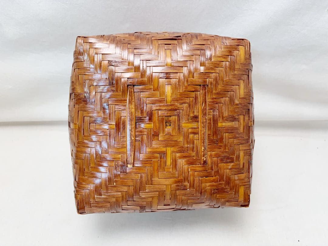 ほぼ未使用 茶道具 炭道具 油竹 炭斗 利休好写 炉用 炭籠 炭取 竹籠