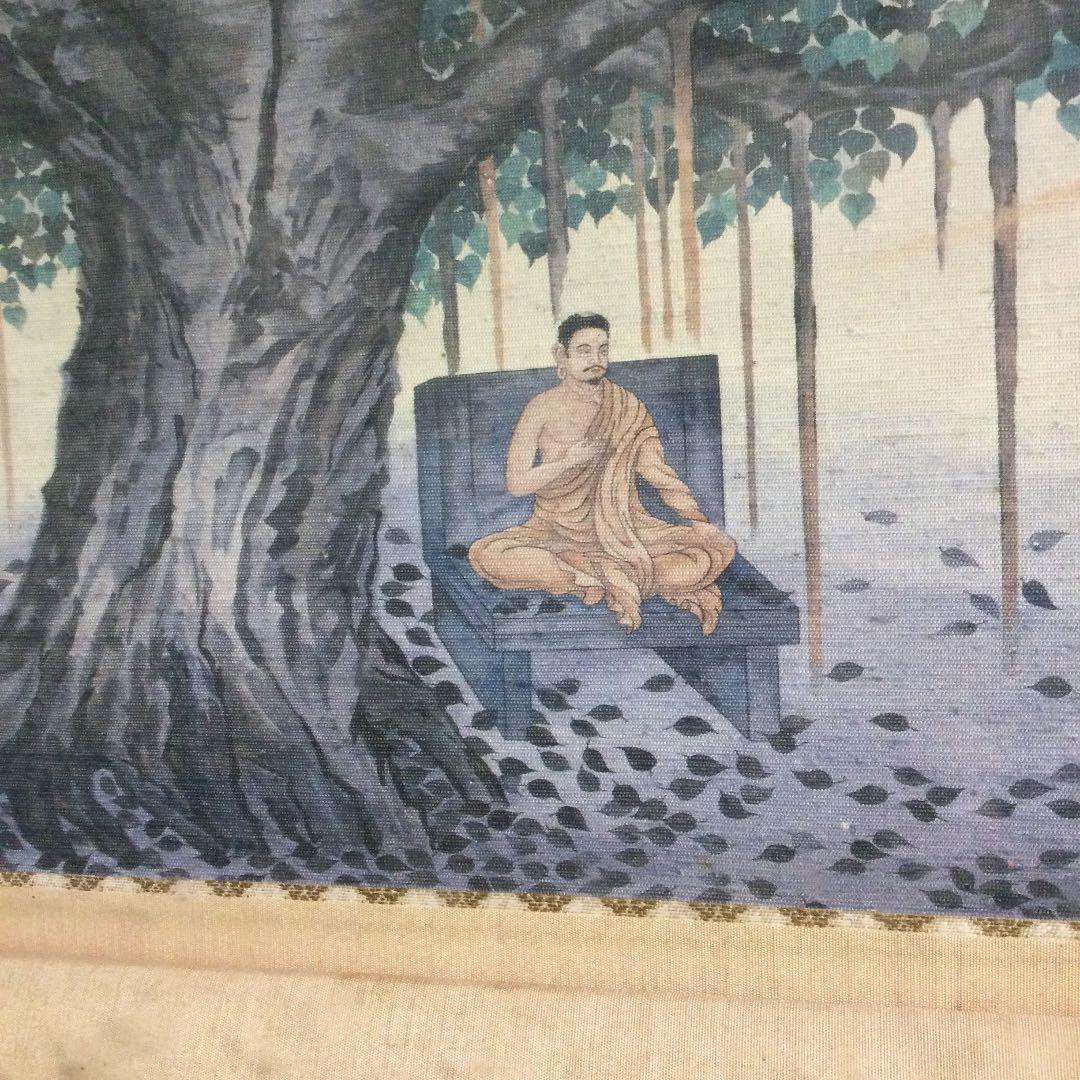 ブッタの修行の絵、水彩？