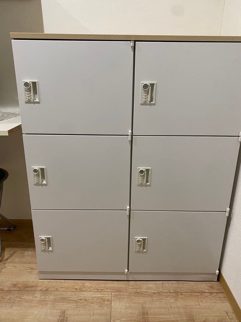 本日販売終了 内田洋行 パーソナルロッカー 6個 ウッド天板付き 送料込み