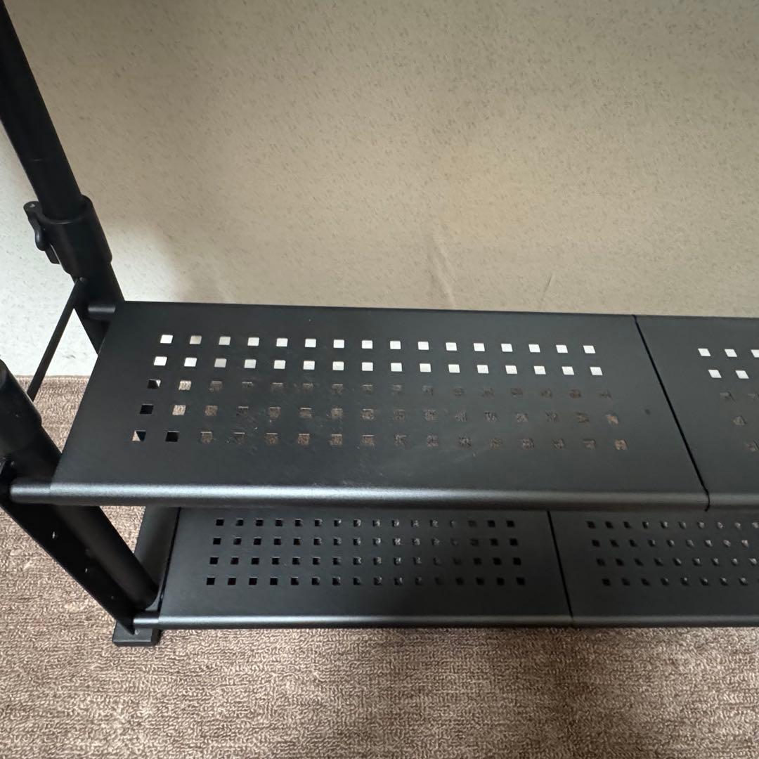 Bauhutte エクステンションデスク 120cm ブラック 黒