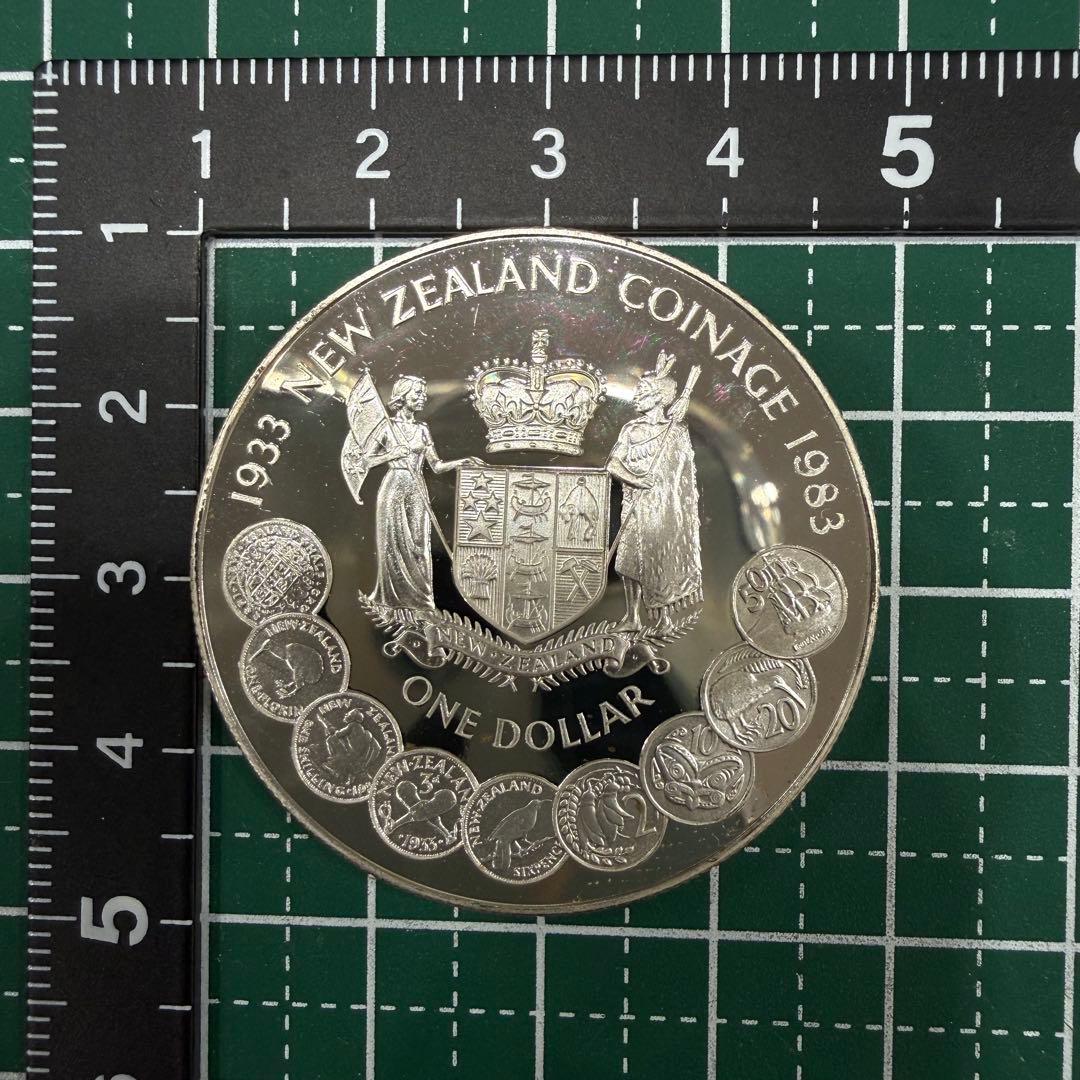 銀*ー様 No.46 アンティーク 銀貨 ニュージーランド 50周年 1983年