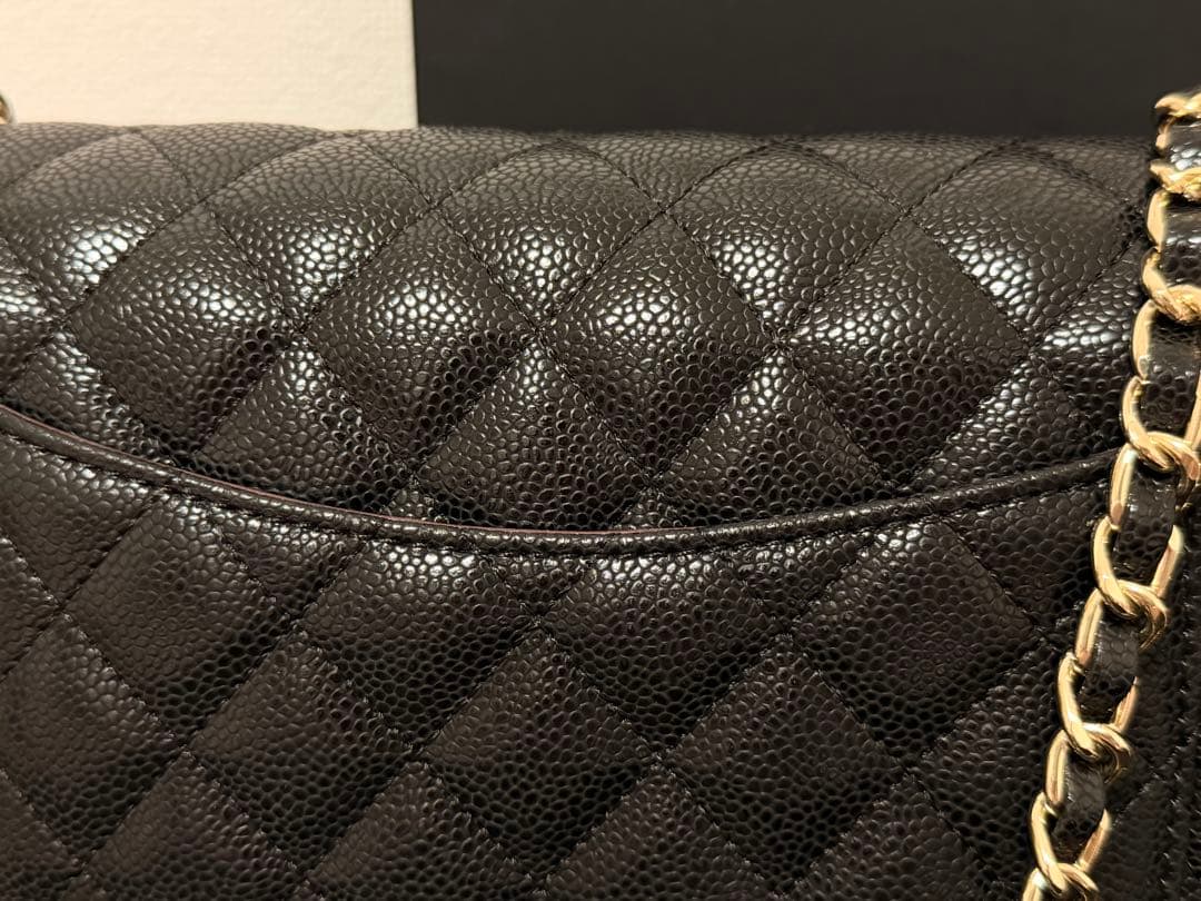 【1日間限定SALE】ノベルティ　 チェーン　フラップバッグ　キャビアスキン