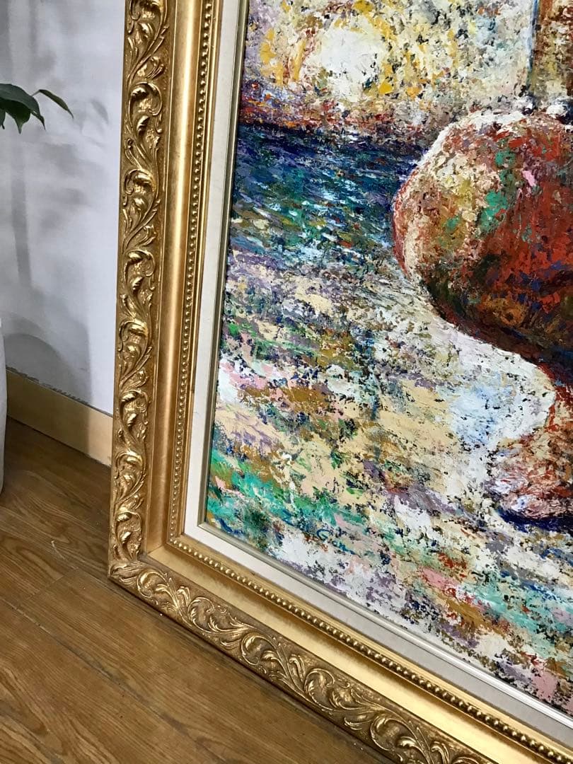 管686☆Zin Gion☆アーティストジン☆絵画☆油絵☆大型額