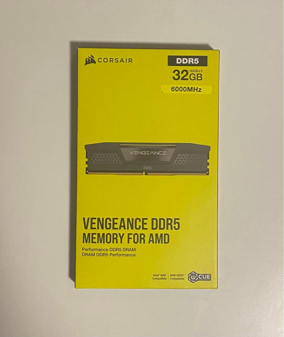 CORSAIR DDR5-6000MHz VENGEANCE 16GBx2枚