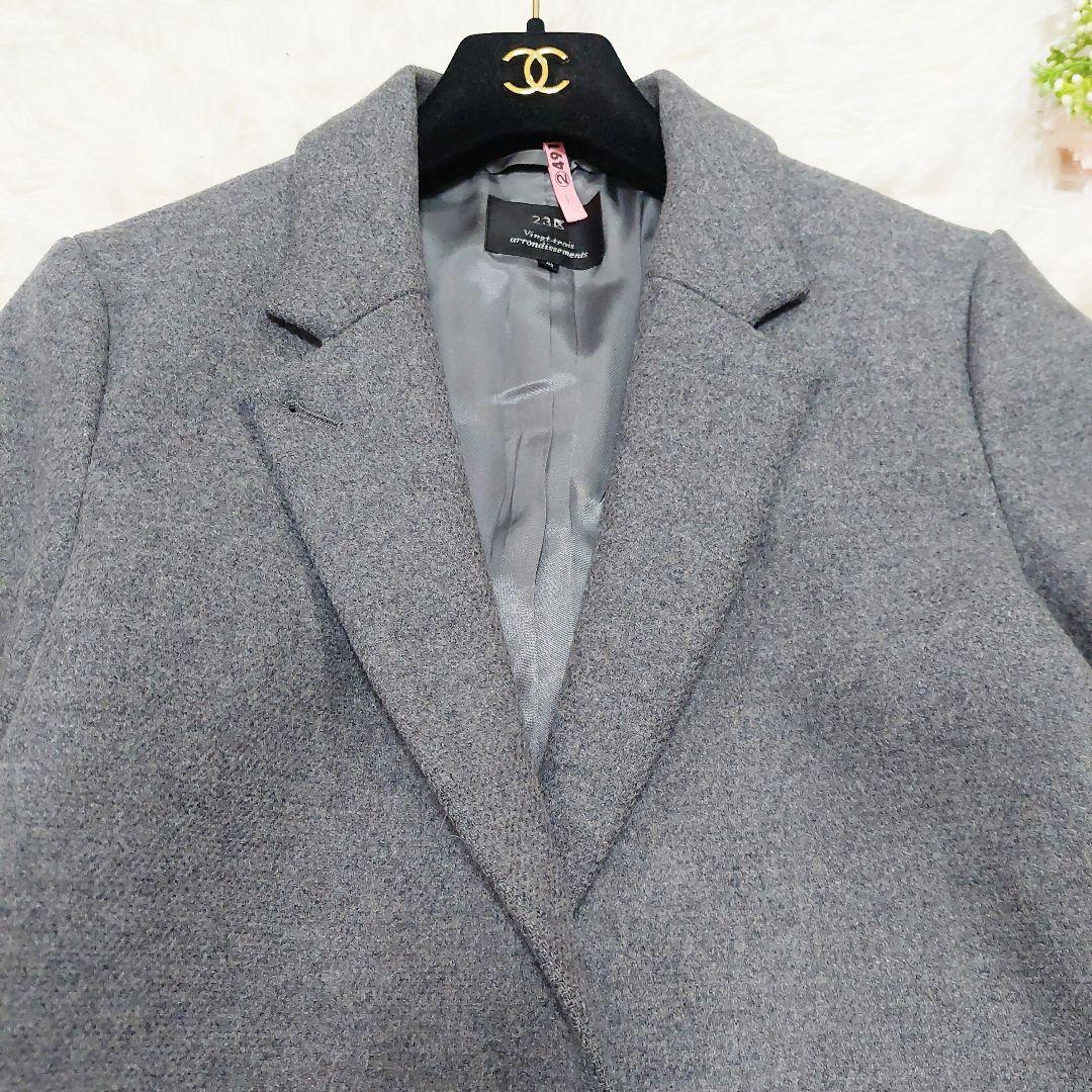 美品 23区 ウール チェスターコート Bellandi イタリア生地 40