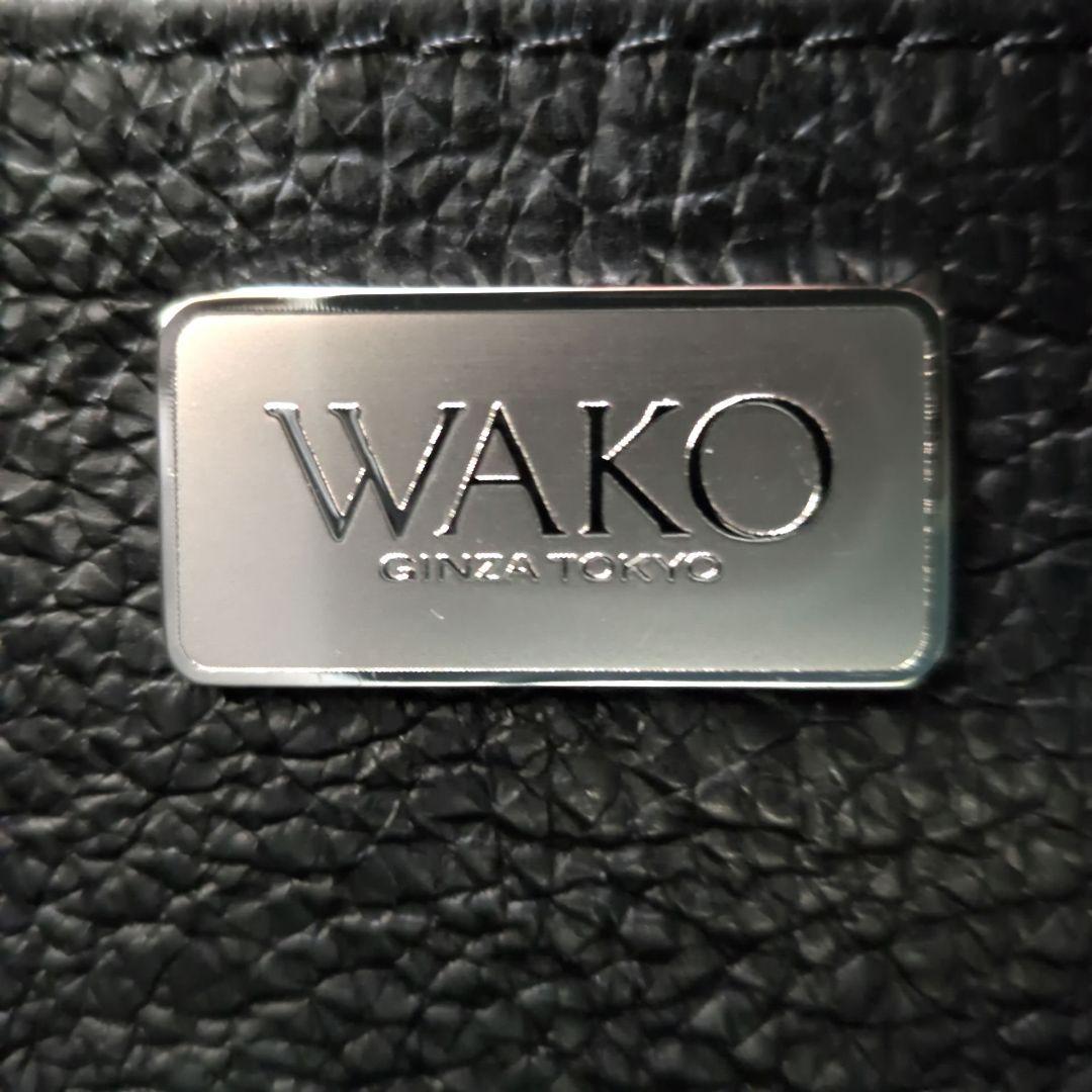 【極美品 鍵付き】銀座和光　ハンドバッグ　フォーマルバッグ　シボ革　冠婚葬祭　黒