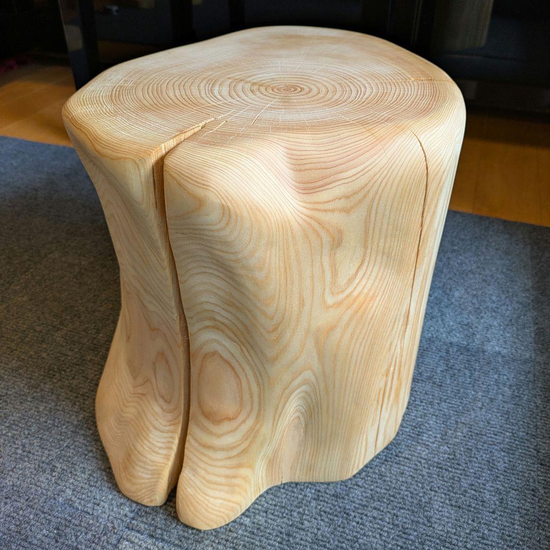 檜　切り株　丸太　椅子　スツール　 高さ約29㎝