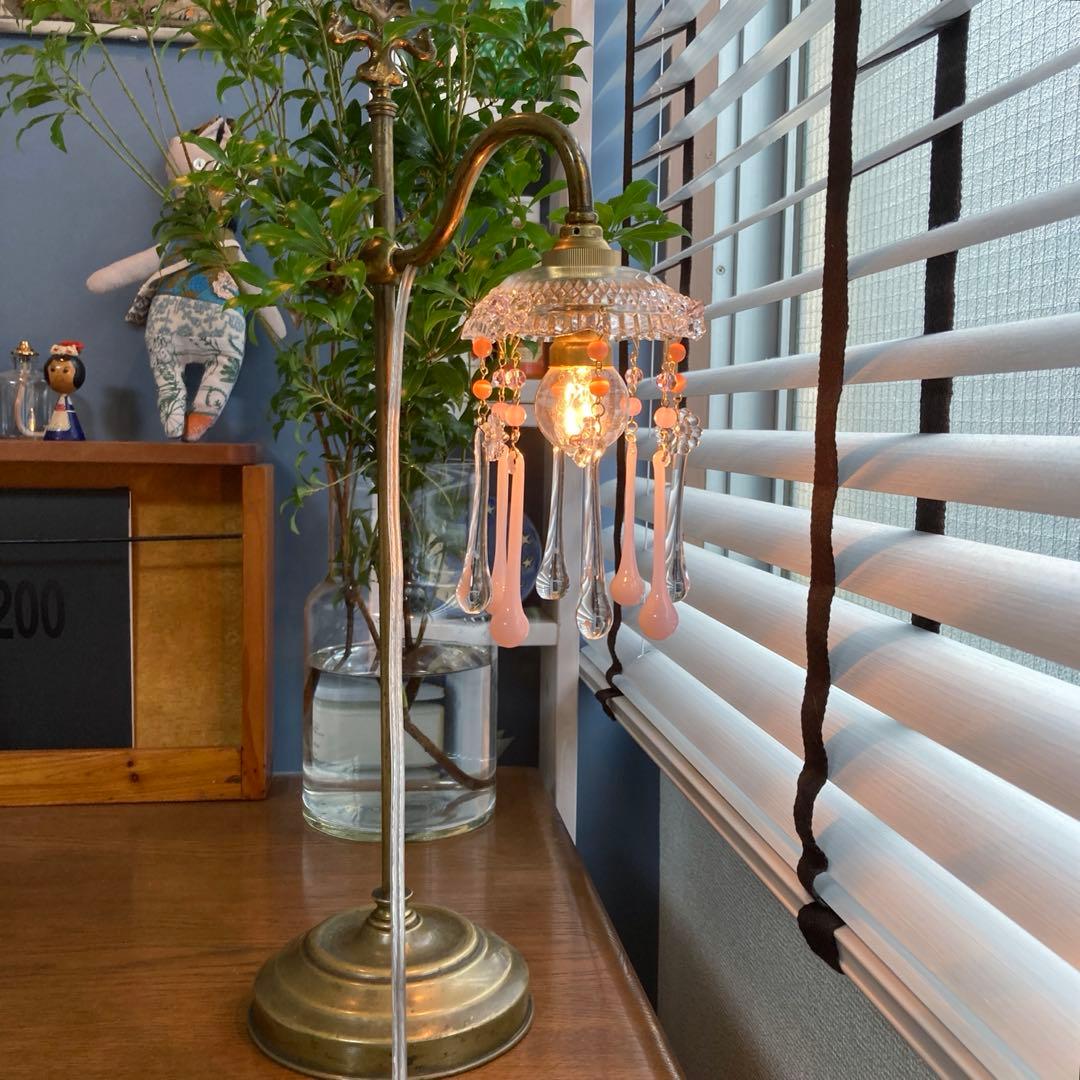 シャンデリア　オパールセント　フランス　アンティーク　1920年