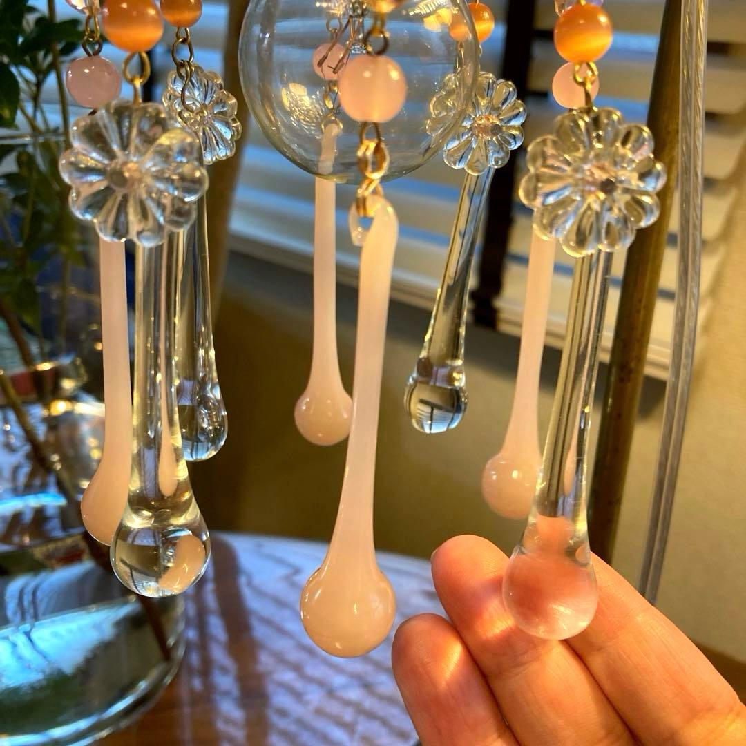 シャンデリア　オパールセント　フランス　アンティーク　1920年