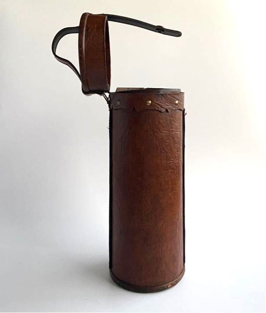 《ヴィンテージ 》アンティーク調 レザー×ウッド ワインボトルケース《超レア》