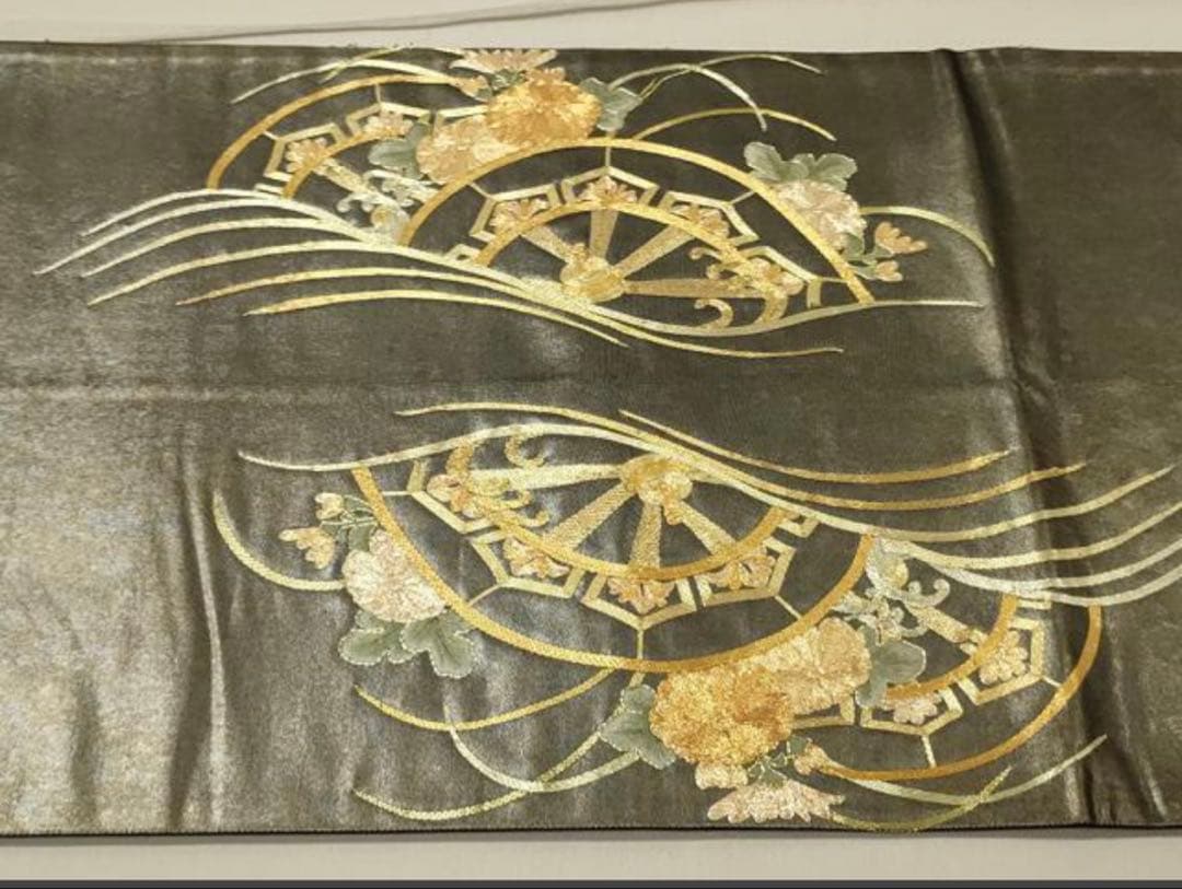 振袖フルセット6点Mサイズ正絹京友禅扇子銀駒刺繍